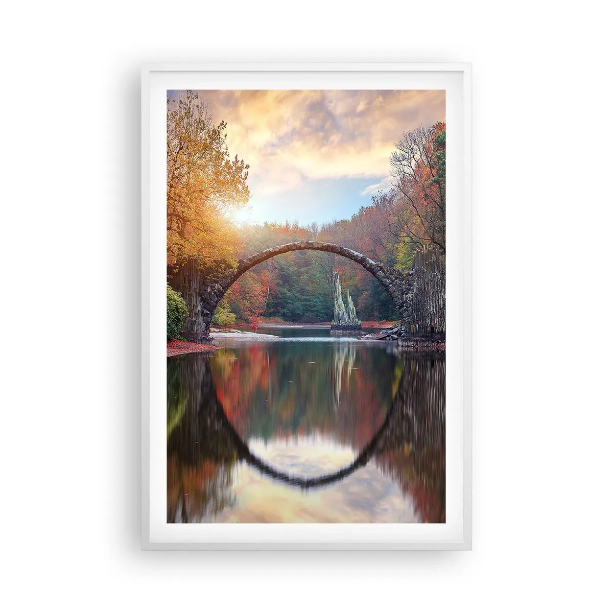 Poster în ramă albă - De cealaltă parte a oglinzii - 61x91 cm