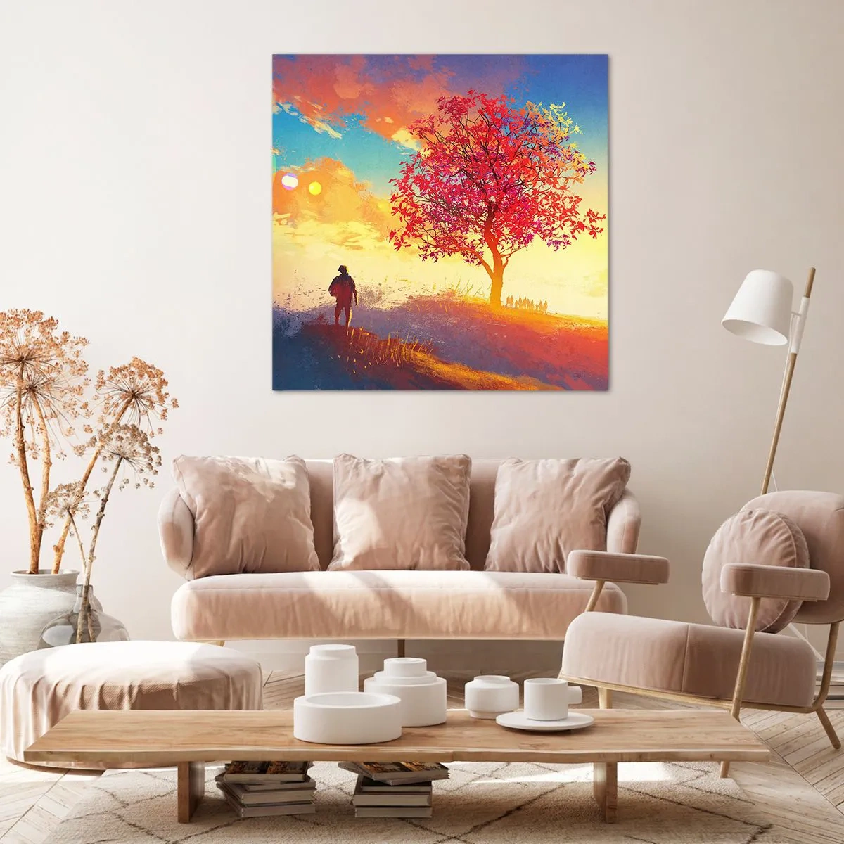 Tablou pe pânză - Pelerin la destinație - 60x60 cm