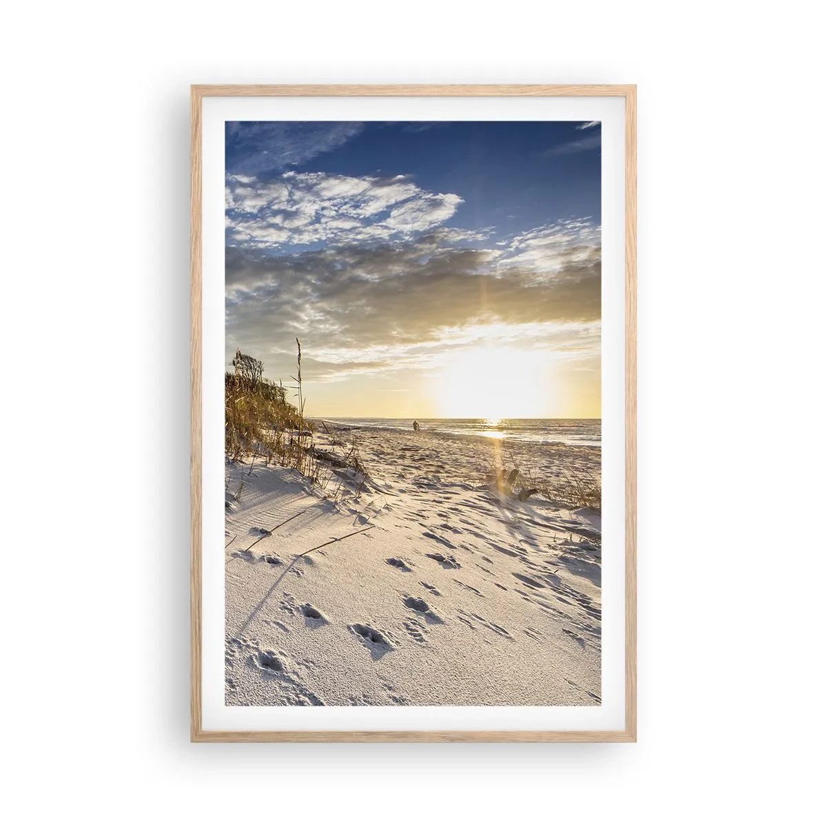 Poster în ramă de stejar deschis - Invitație la o plimbare - 61x91 cm