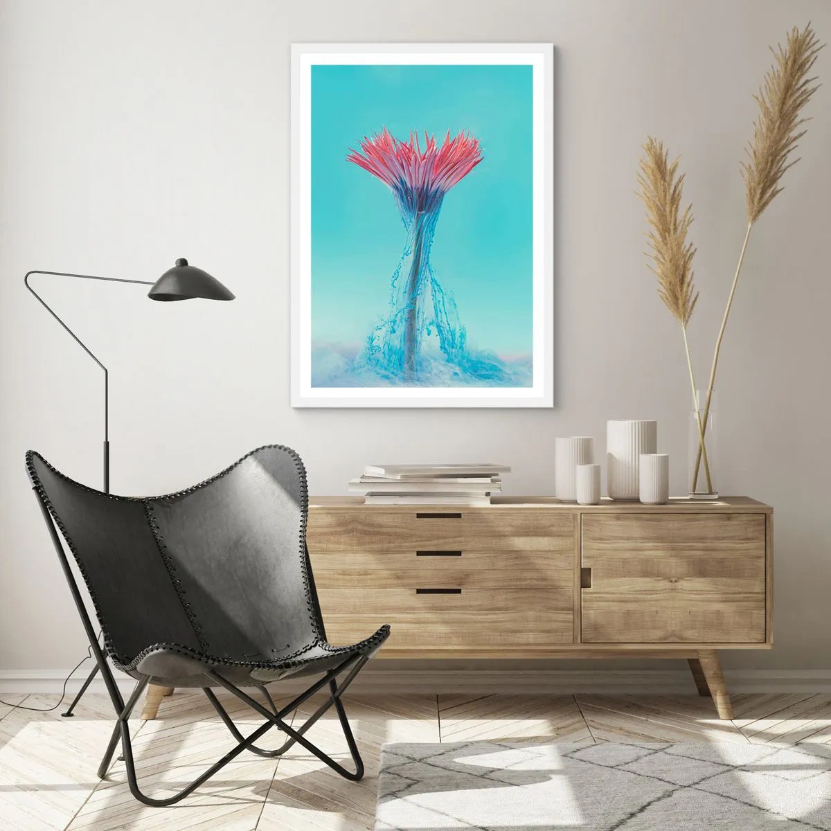 Poster în ramă albă - Într-o unduire revigorantă - 61x91 cm