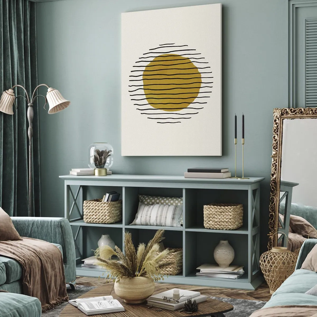 Tablou pe pânză - Abstracție tremurândă de căldură - 55x100 cm