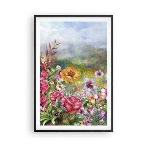 Poster în ramă neagră - O grădină înnebunită - 61x91 cm