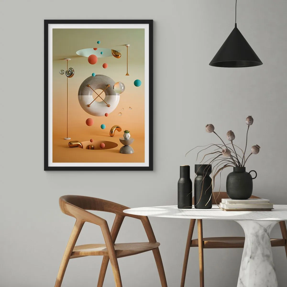 Poster în ramă neagră - Orice se poate întâmpla - 61x91 cm