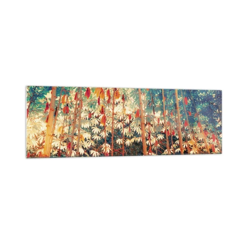 Tablou pe sticlă - Viața secretă a frunzelor - 160x50 cm