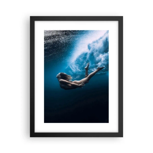 Poster în ramă neagră - Sirena modernă - 30x40 cm