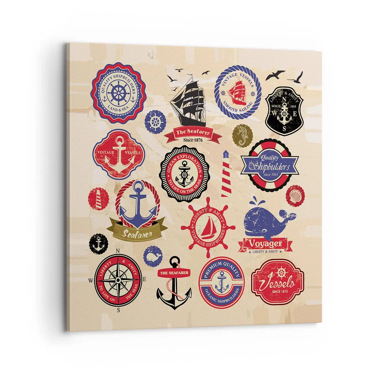 Tablou pe pânză - Frăția navigării - 60x60 cm