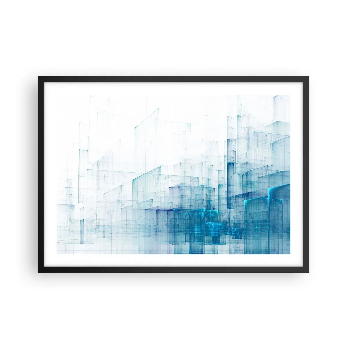 Poster în ramă neagră - Cum a apărut spațiul - 70x50 cm