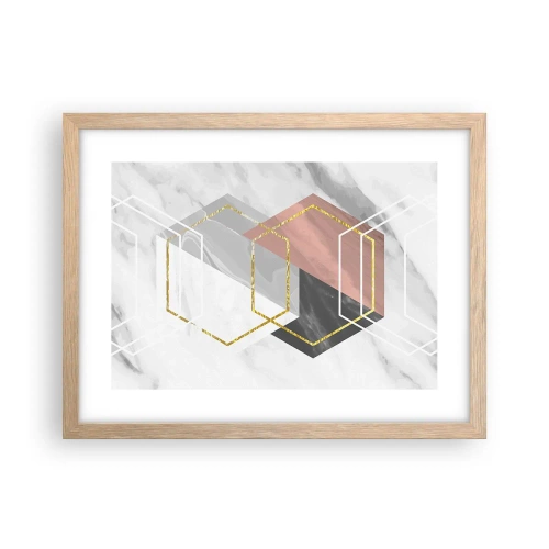 Poster în ramă de stejar deschis - Compoziția lanțului - 40x30 cm