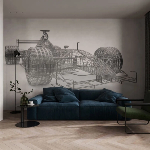 Tapet Standard Eco - Designul ideal - ideea de impuls - 3D, Mașină de curse, Grafică - 150x105 cm