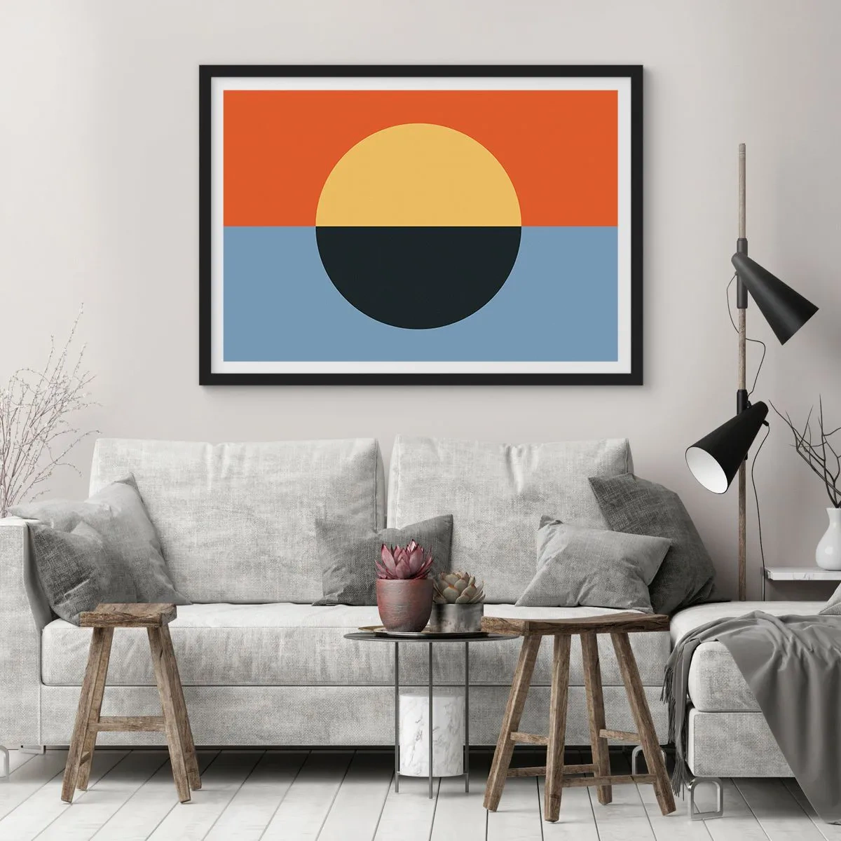 Poster în ramă neagră - O compoziție de căldură și răcoare - 40x30 cm
