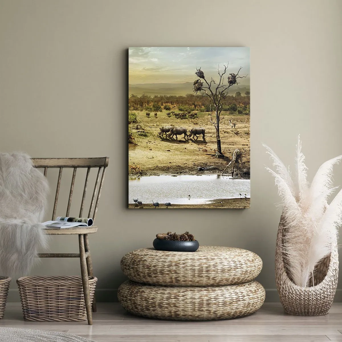 Tablou pe pânză - "Și din Eden curgea un râu..." - 50x70 cm