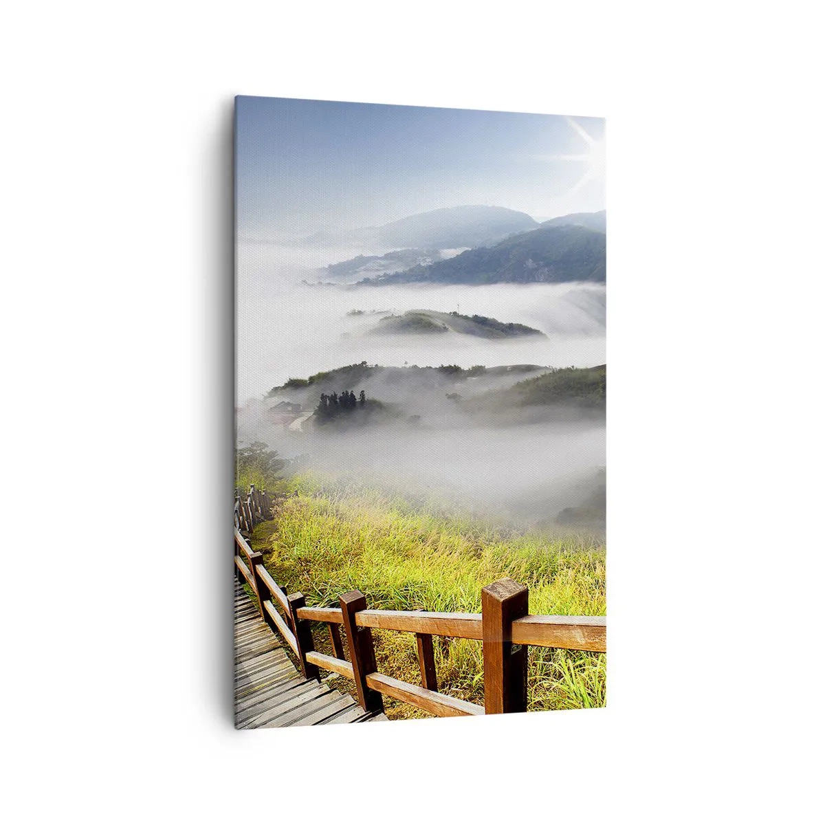 Tablou pe pânză - Țesut de strălucire și ceață - 80x120 cm