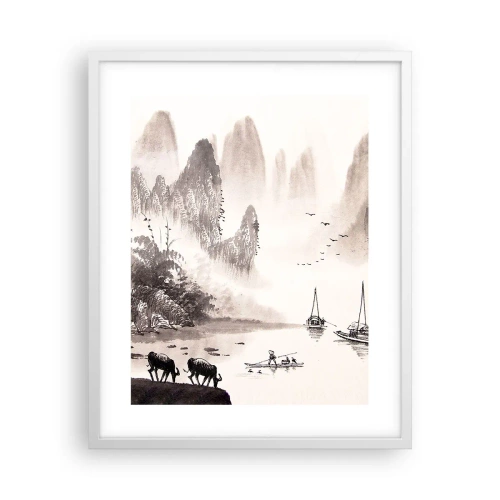 Poster în ramă albă - Viața exotică de zi cu zi a Estului - 40x50 cm