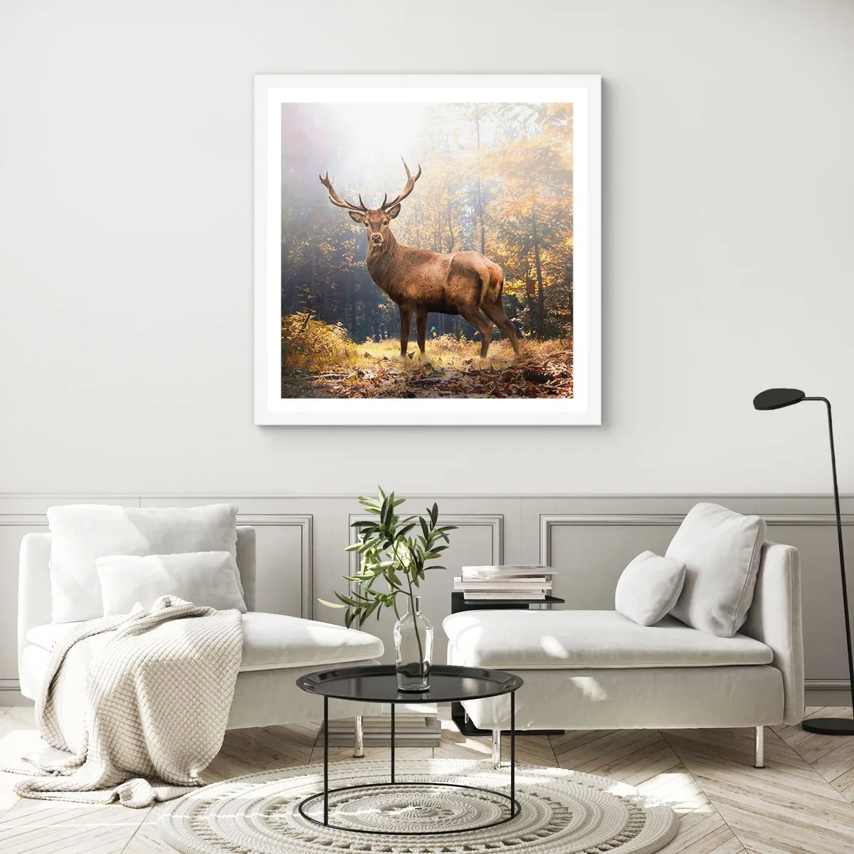 Poster în ramă albă - Măreție calmă - 40x40 cm