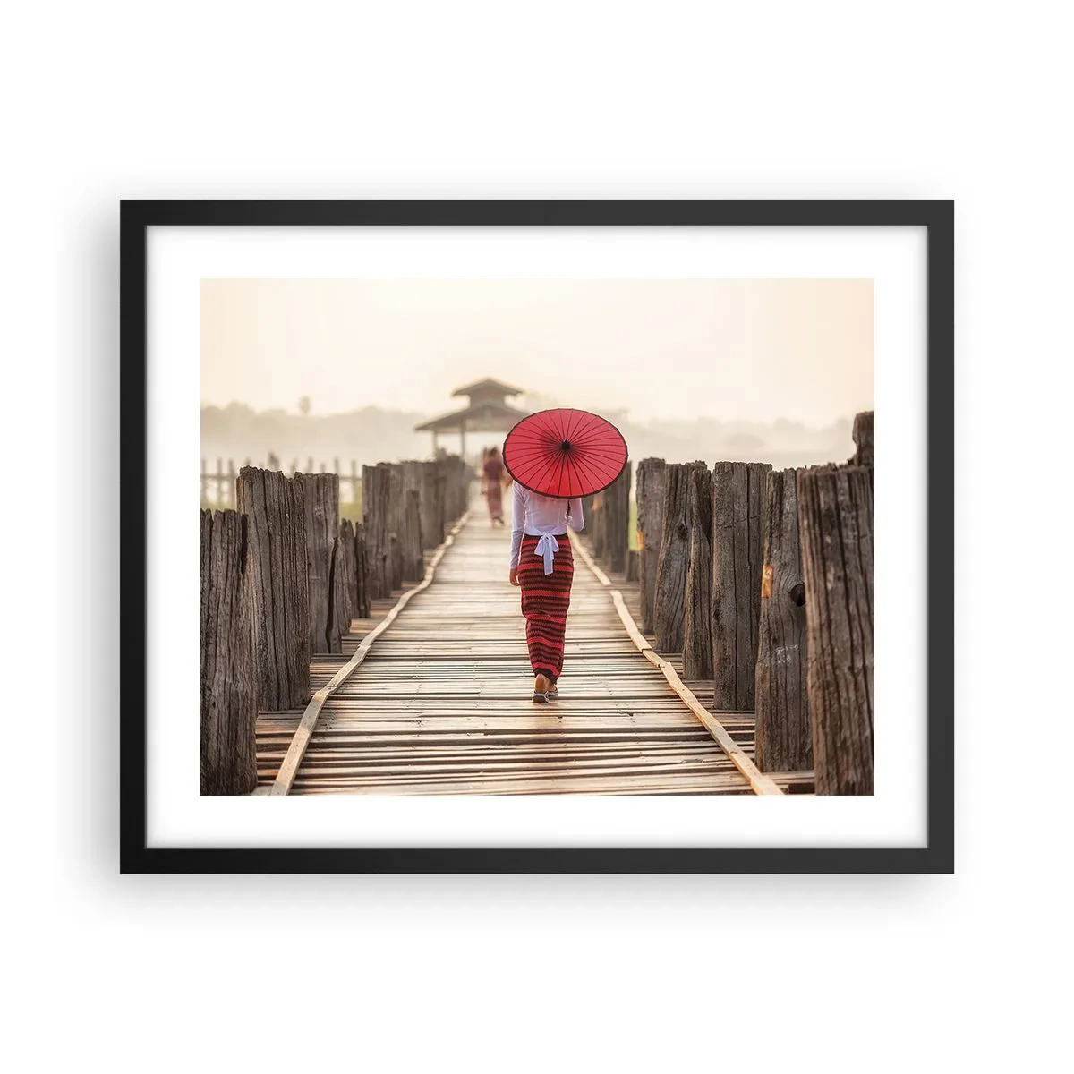 Poster în ramă neagră - Pe podul vechi - 50x40 cm