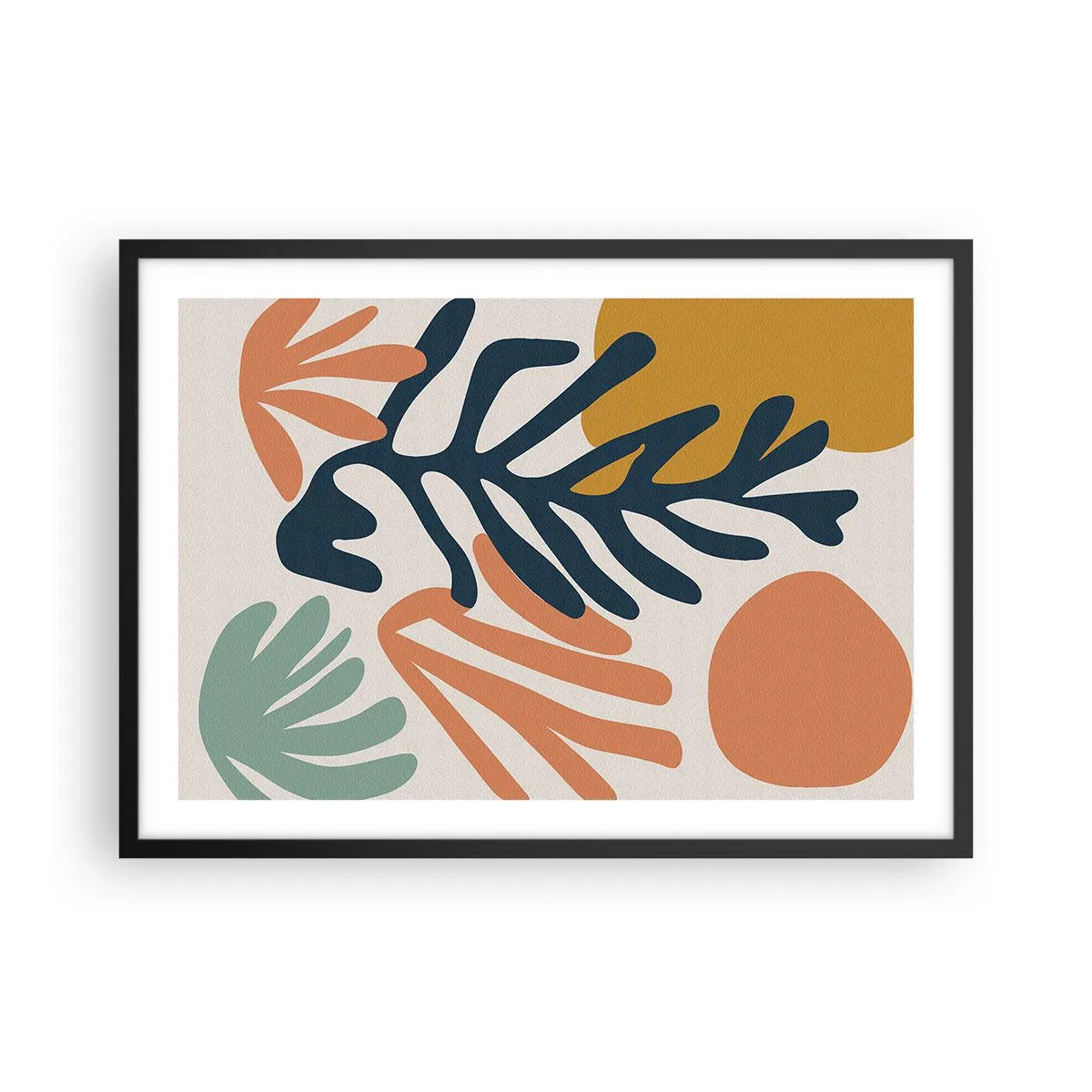 Poster în ramă neagră - Mări de corali - 70x50 cm
