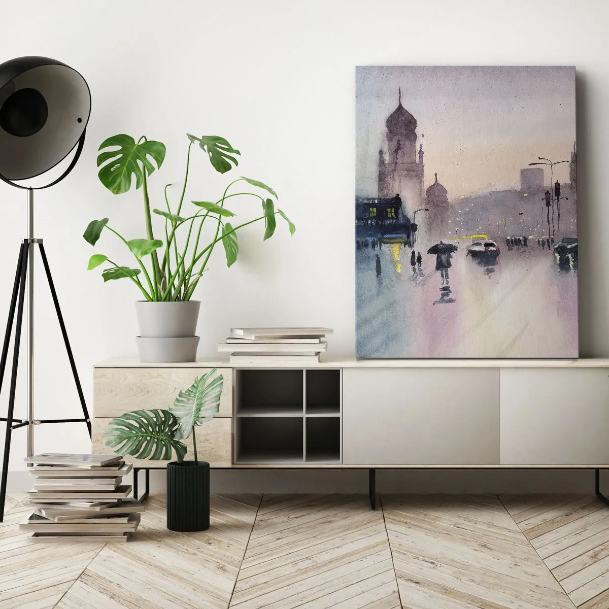Tablou pe pânză - Într-o ceață ploioasă - 50x70 cm