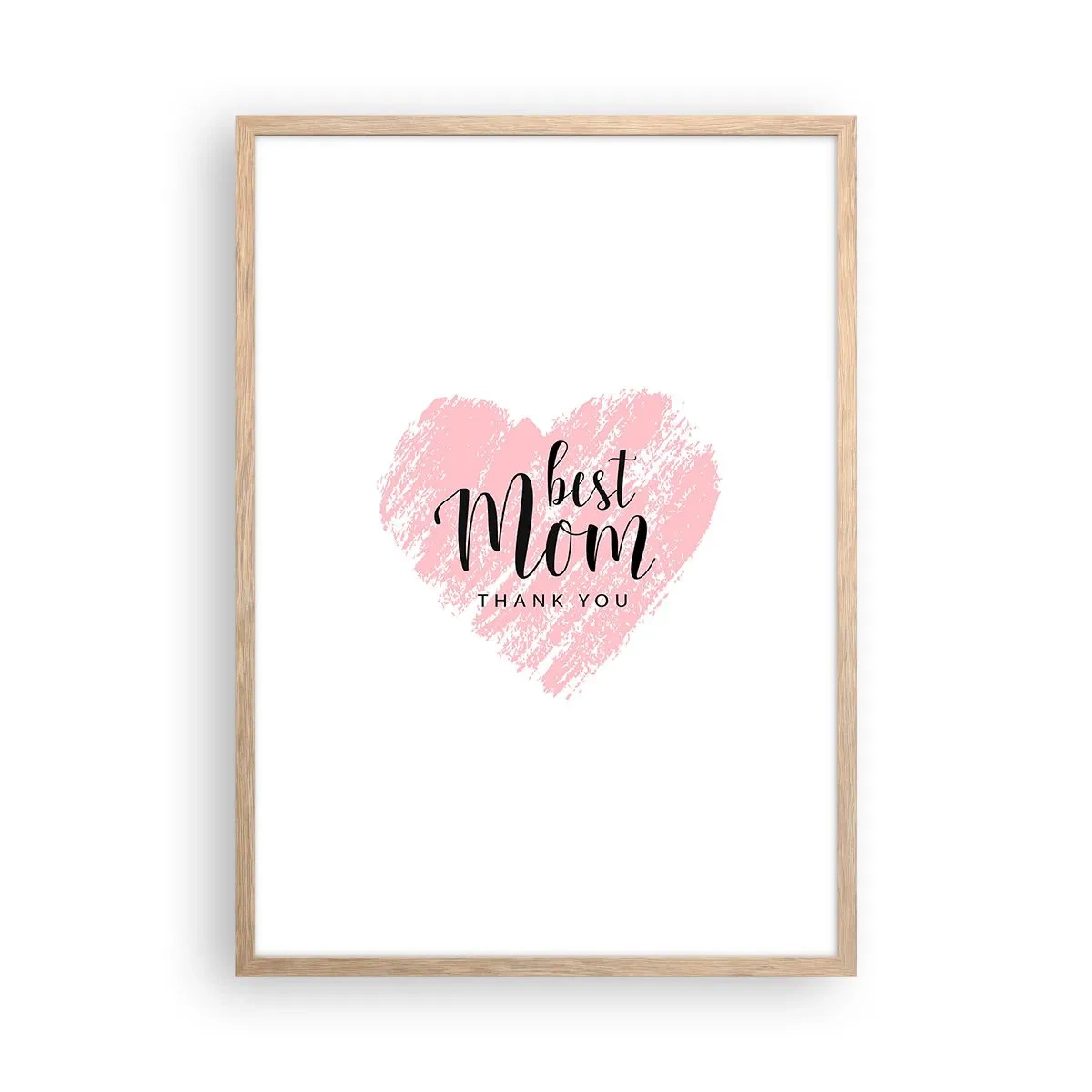 Poster în ramă de stejar deschis - Întotdeauna la momentul potrivit - 50x70 cm