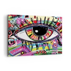 Tablou pe pânză - Un ochi colorat - un suflet colorat - 100x70 cm
