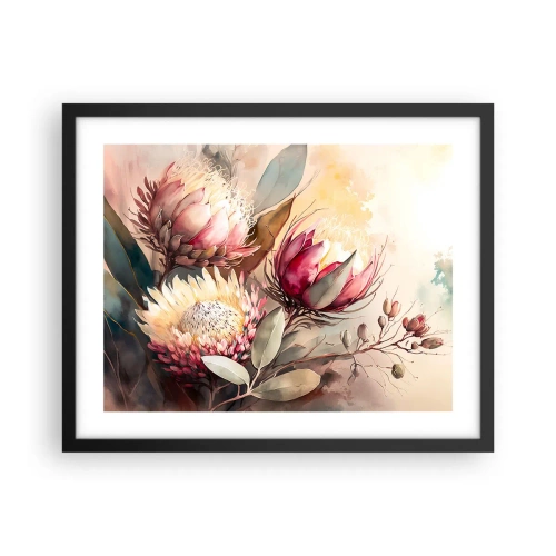 Poster în ramă neagră - Profil și en face - 50x40 cm