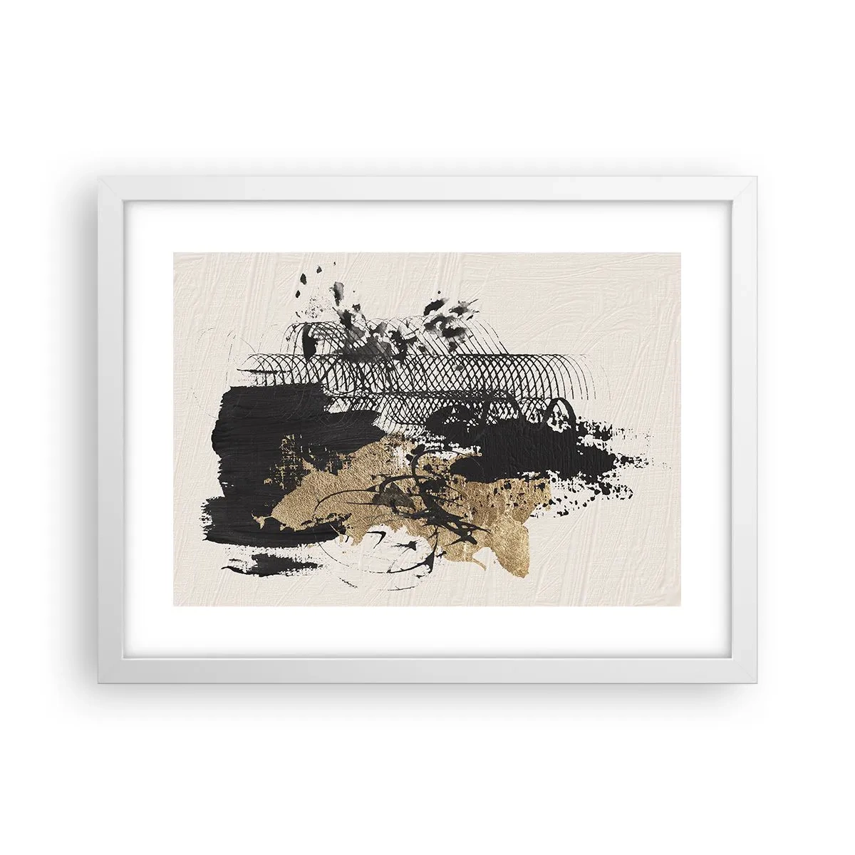 Poster în ramă albă - Compoziție cu pasiune - 40x30 cm