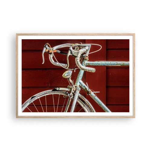 Poster în ramă de stejar deschis - Creat pentru victorie - 100x70 cm