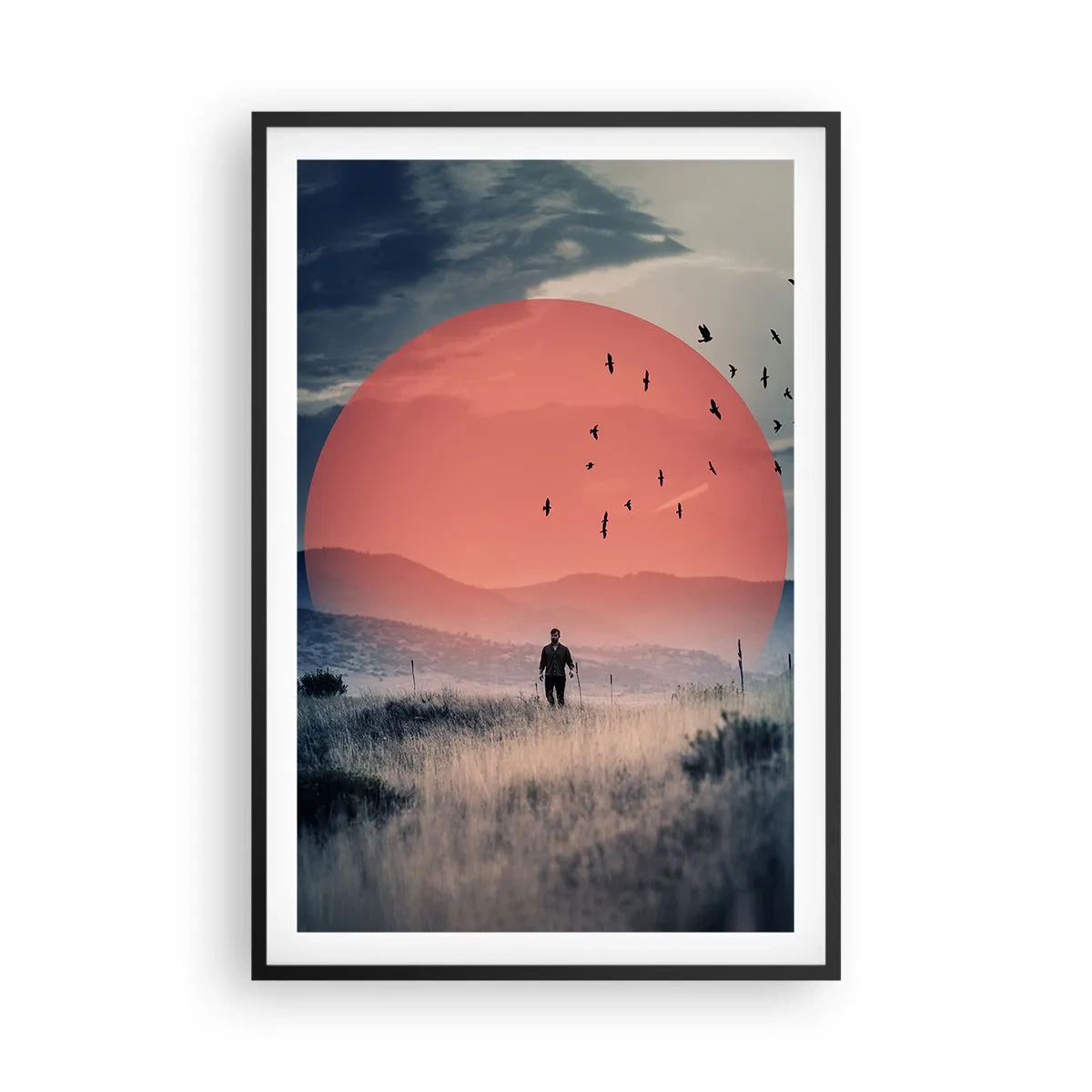 Poster în ramă neagră - Se simt bine acolo unde sunt - 61x91 cm