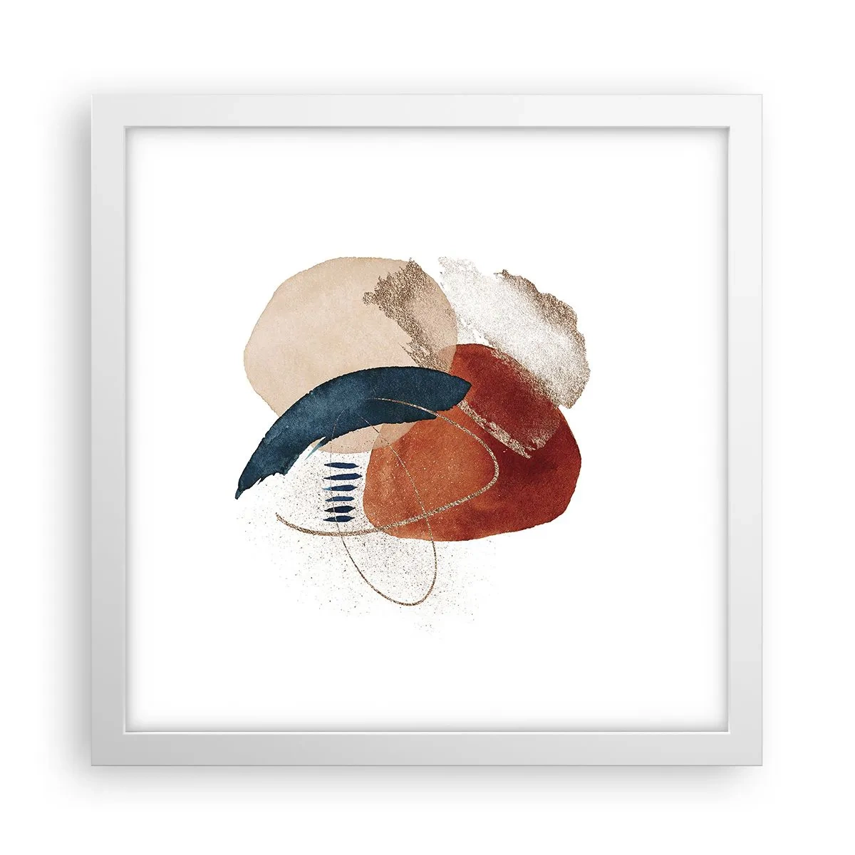 Poster în ramă albă - Compoziție ovală - 30x30 cm