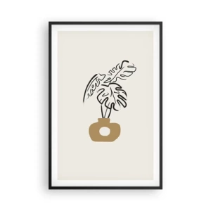 Poster în ramă neagră - Monstera - decorarea casei - 61x91 cm
