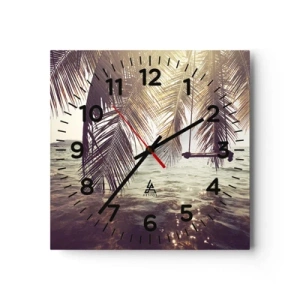 Ceas de perete - Ceas pe sticlă - Poți să te dai în vânt după pofta inimii tale - 40x40 cm