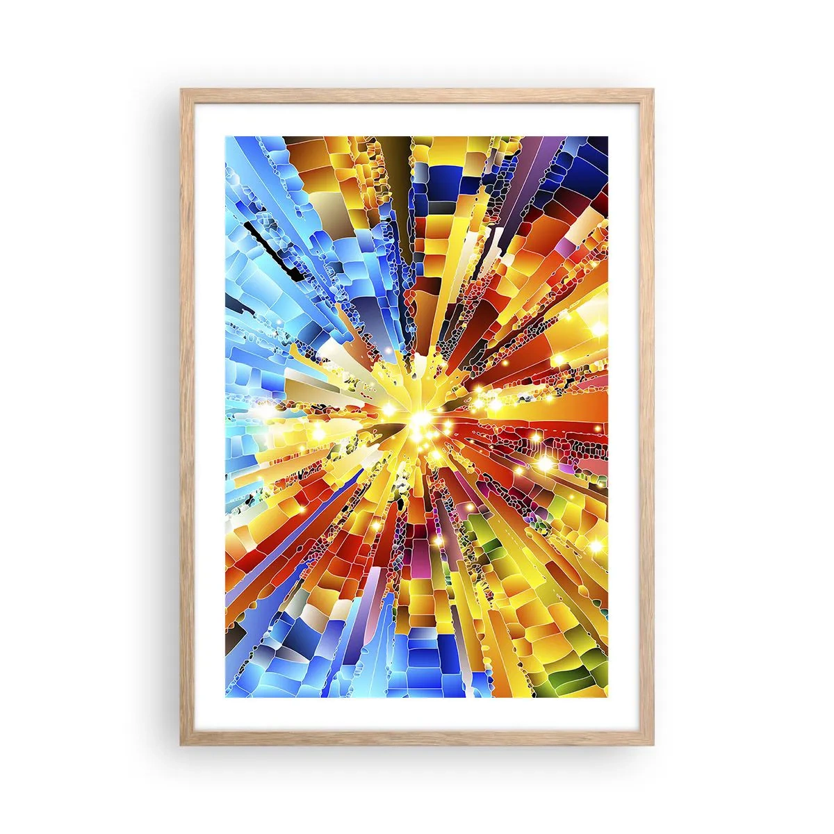 Poster în ramă de stejar deschis - In medias res - 50x70 cm