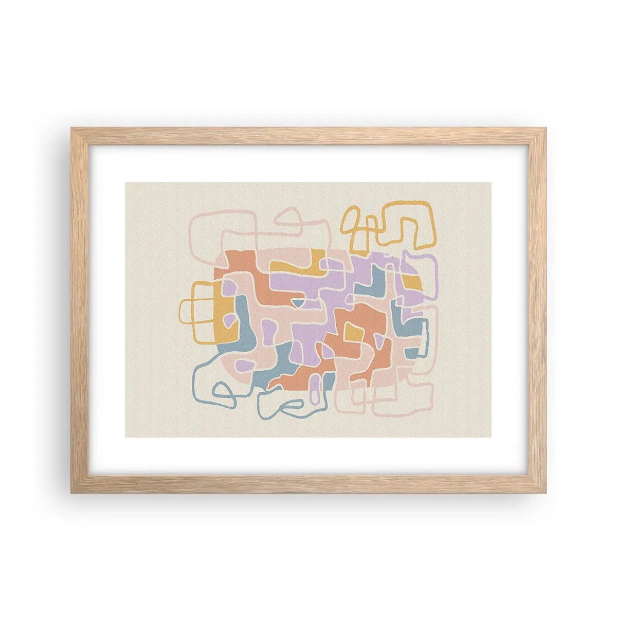 Poster în ramă de stejar deschis - Labirintul - o aventură plină de bucurie - 40x30 cm