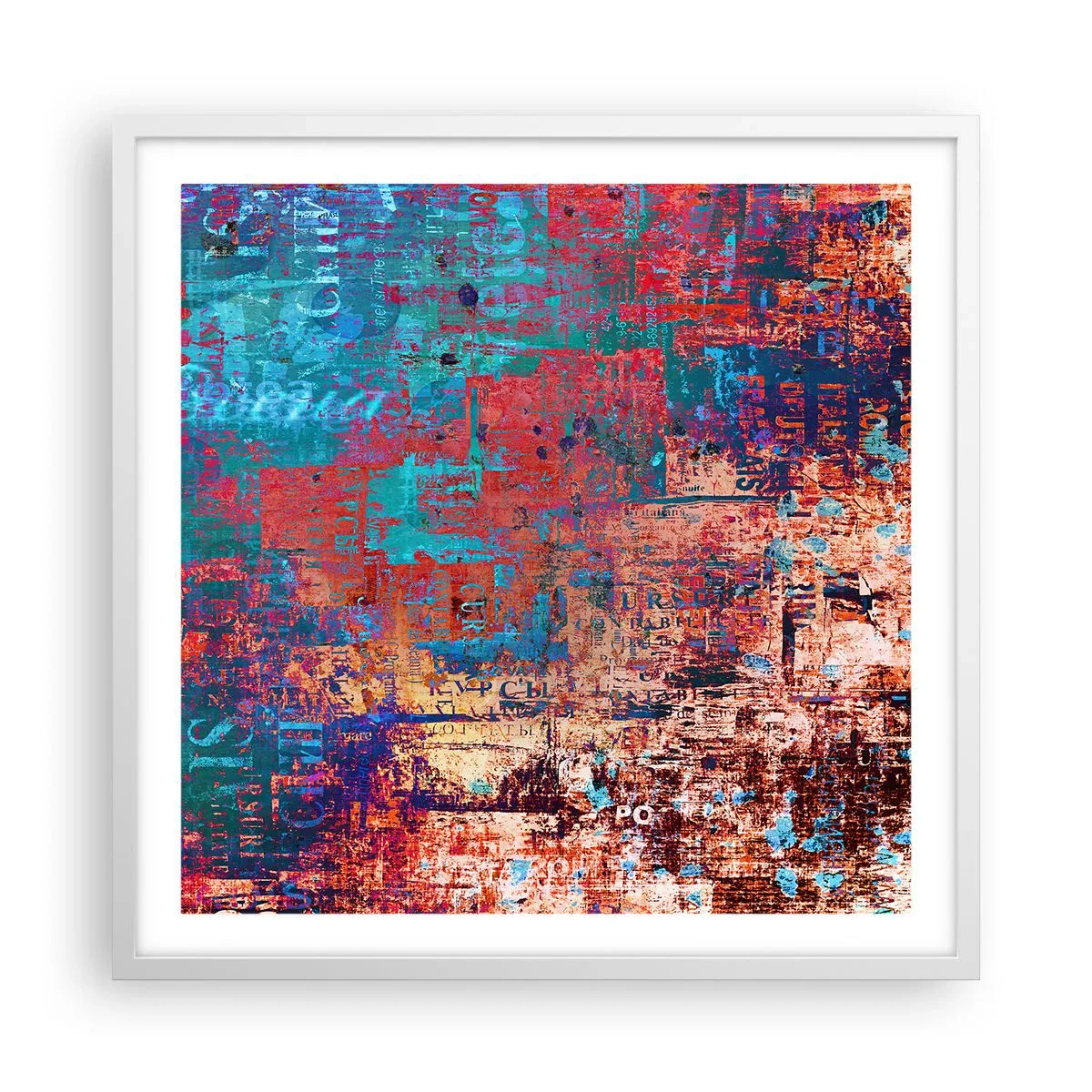 Poster în ramă albă - Memorie și uitare - 60x60 cm