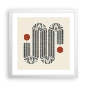 Poster în ramă albă - De la început până la sfârșit - 40x40 cm