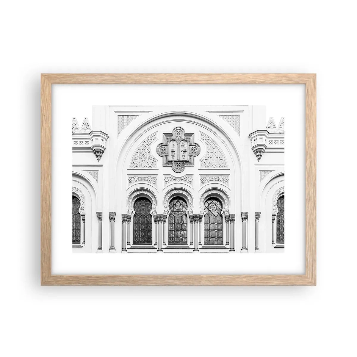 Poster în ramă de stejar deschis - La granița dintre culturi - 40x30 cm