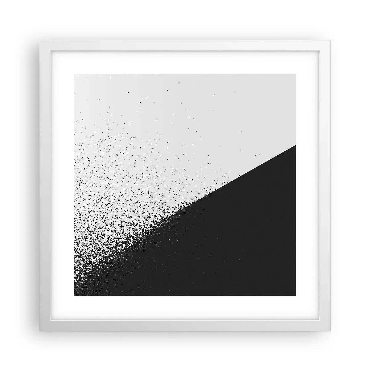 Poster în ramă albă - Din ce în ce mai repede, din ce în ce mai mult - 40x40 cm