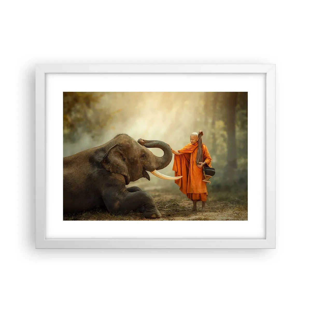 Poster în ramă albă - Întâlnire în călătorie - 40x30 cm