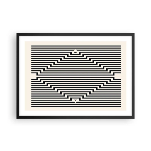 Poster în ramă neagră - Iluzie geometrică - 70x50 cm