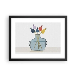 Poster în ramă neagră - Paparune sau maci? - 40x30 cm