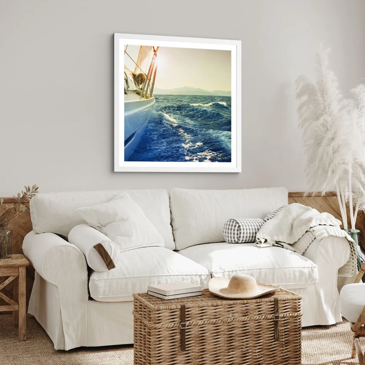 Poster în ramă albă - După aventură - 60x60 cm