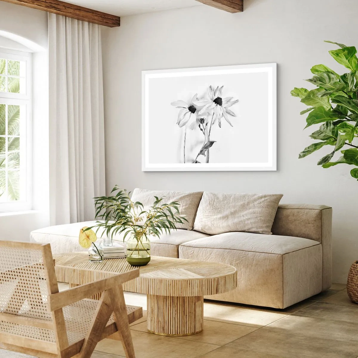 Poster în ramă albă - Nimeni nu vrea să fie singur - 50x40 cm