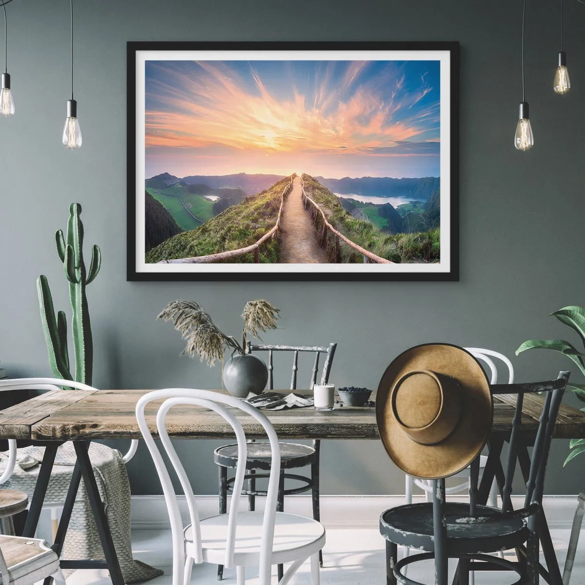 Poster în ramă neagră - Aproape de cer - 70x50 cm