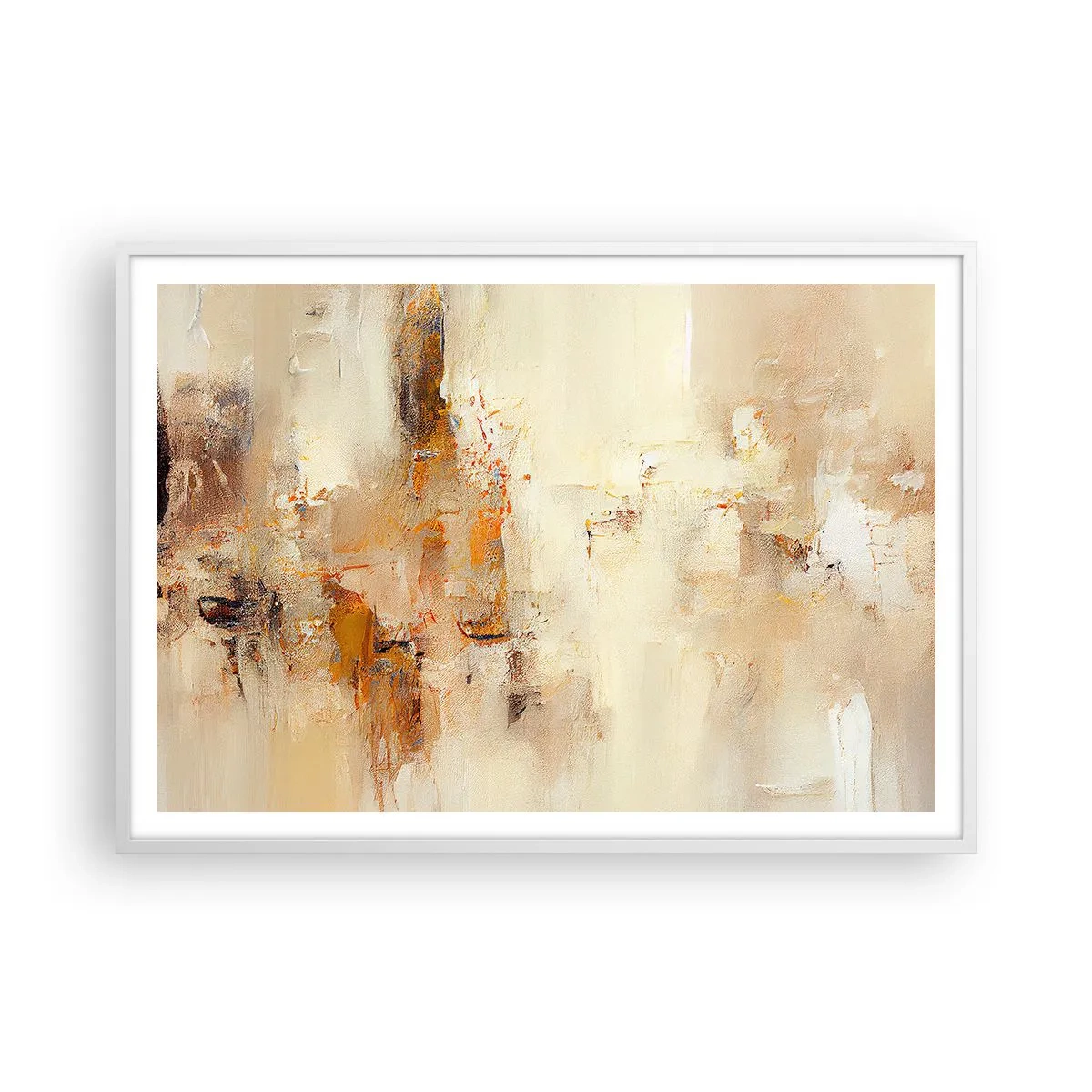 Poster în ramă albă - Sufletul de chihlimbar - 100x70 cm