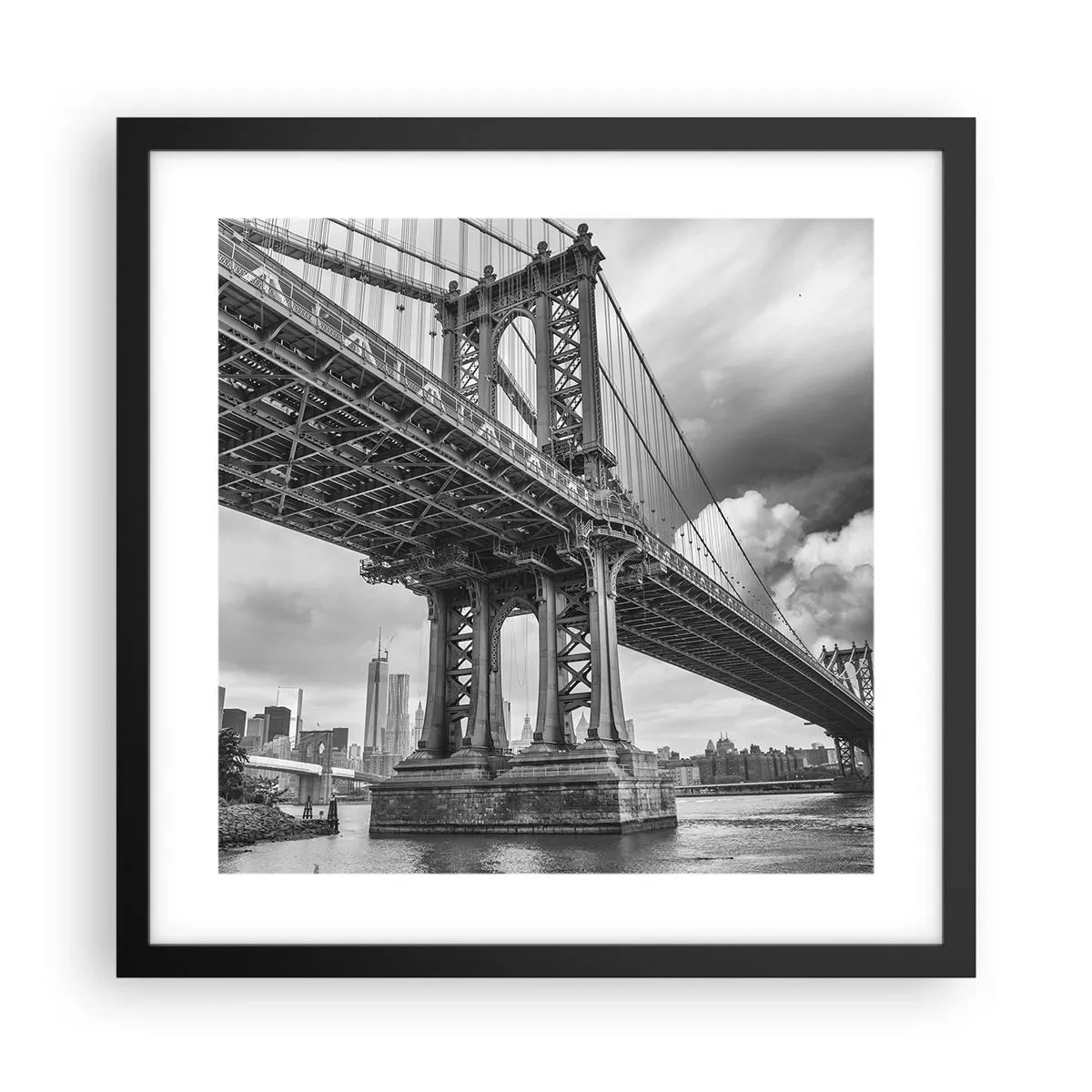 Poster în ramă neagră - Spre inima orașului - 40x40 cm