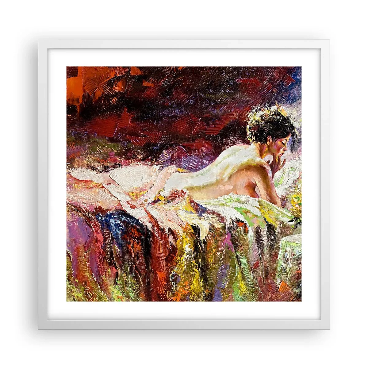 Poster în ramă albă - Venus în gând - 50x50 cm