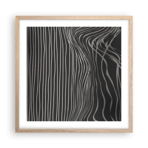 Poster în ramă de stejar deschis - Ritm și accent - 50x50 cm