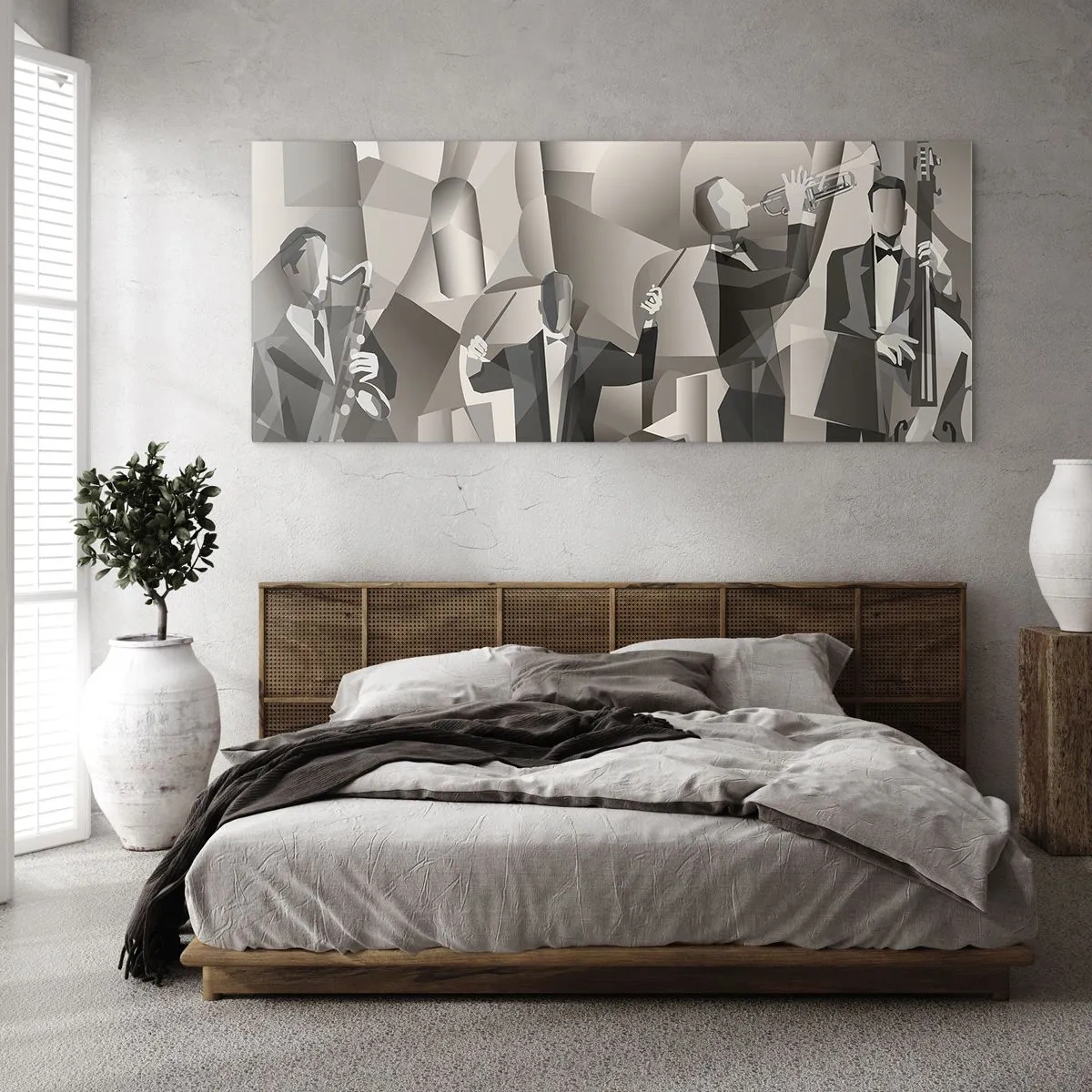 Tablou pe sticlă - În spațiul sunetelor - 160x50 cm