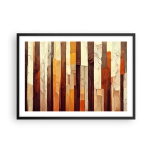 Poster în ramă neagră - Imnul copacilor din pădure - 70x50 cm
