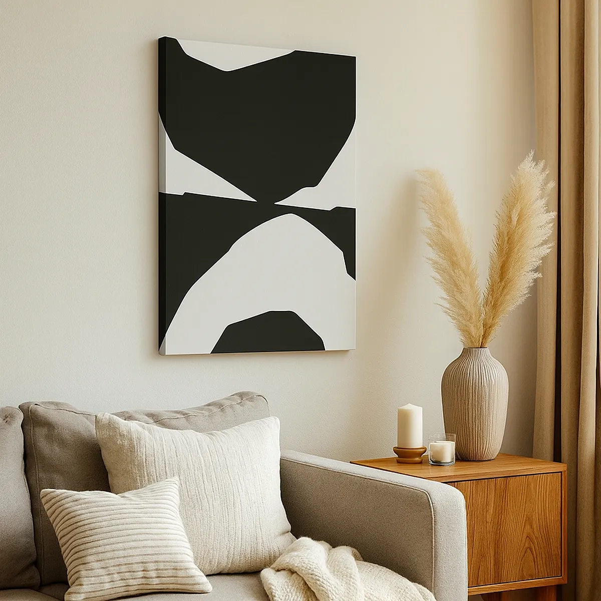 Tablou pe pânză - Pozitiv -negativ - 50x70 cm