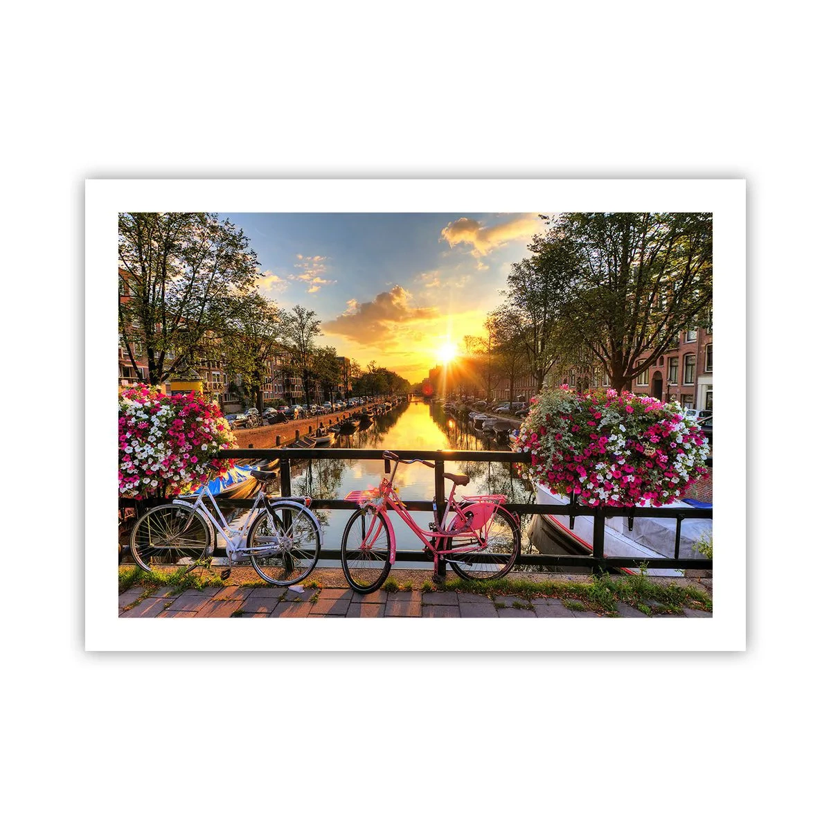 Poster - Dimineața de primăvară în Amsterdam - 70x50 cm